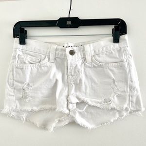 J Brand White Denim Shorts